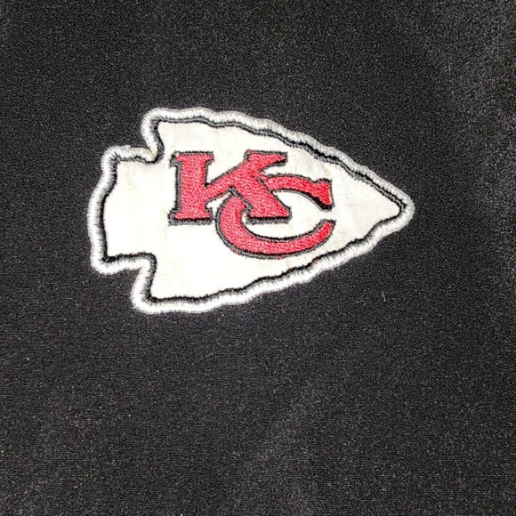 VINTAGE Mens NFL Chiefs Jacket Black // Size Large - Picture 7 of 14